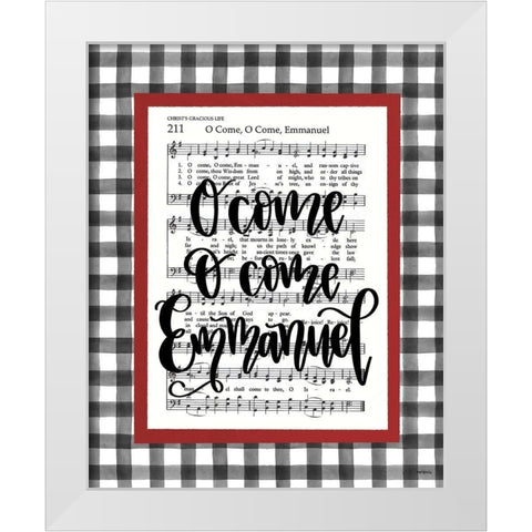 O Come Emmanuel    White Modern Wood Framed Art Print by Imperfect Dust