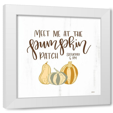 Pumpkin Patch    White Modern Wood Framed Art Print by Imperfect Dust