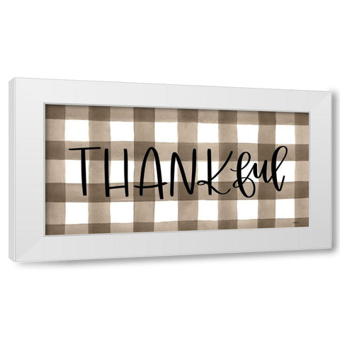 Thankful   White Modern Wood Framed Art Print by Imperfect Dust