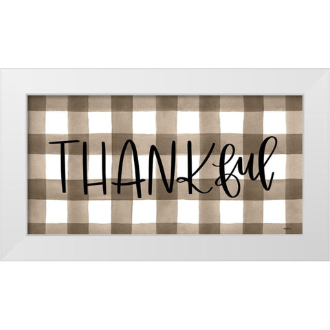 Thankful   White Modern Wood Framed Art Print by Imperfect Dust