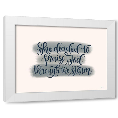 Through the Storm White Modern Wood Framed Art Print by Imperfect Dust