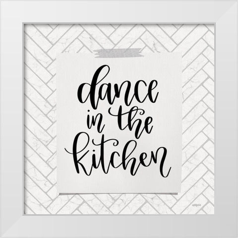 Dance in the Kitchen White Modern Wood Framed Art Print by Imperfect Dust
