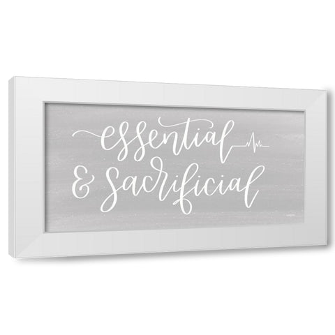 Essential and Sacrificial White Modern Wood Framed Art Print by Imperfect Dust