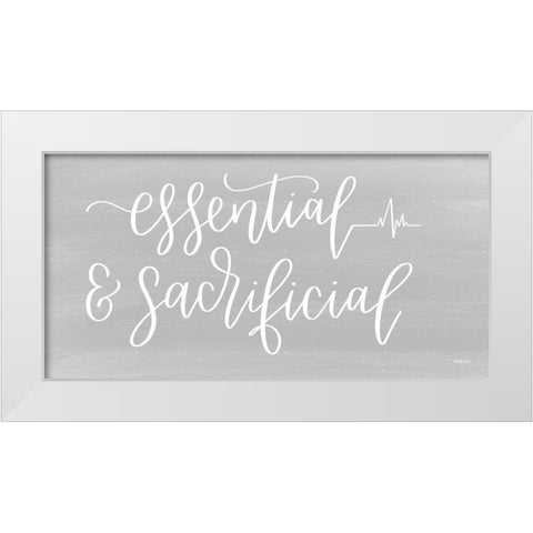 Essential and Sacrificial White Modern Wood Framed Art Print by Imperfect Dust