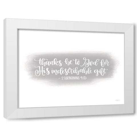 Indescribable Gift White Modern Wood Framed Art Print by Imperfect Dust