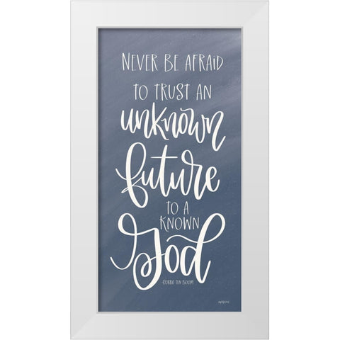 A Known God White Modern Wood Framed Art Print by Imperfect Dust