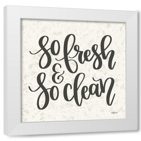 So Fresh and So Clean White Modern Wood Framed Art Print by Imperfect Dust