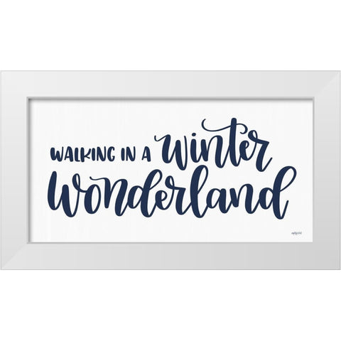 Winter Wonderland White Modern Wood Framed Art Print by Imperfect Dust