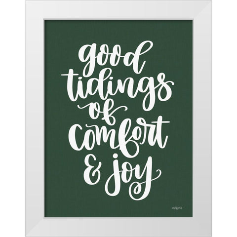 Good Tidings White Modern Wood Framed Art Print by Imperfect Dust