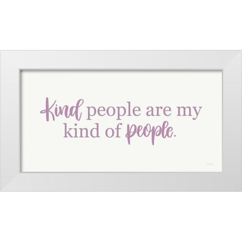 Kind People White Modern Wood Framed Art Print by Imperfect Dust