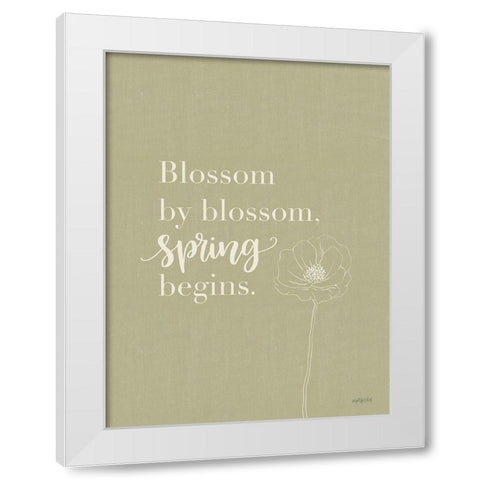 Blossom by Blossom White Modern Wood Framed Art Print by Imperfect Dust