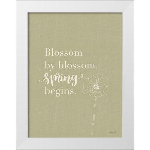 Blossom by Blossom White Modern Wood Framed Art Print by Imperfect Dust