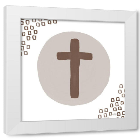 Hope in the Cross White Modern Wood Framed Art Print by Imperfect Dust