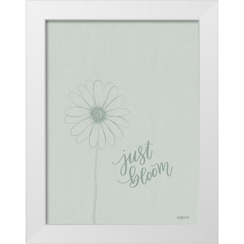 Just Bloom White Modern Wood Framed Art Print by Imperfect Dust