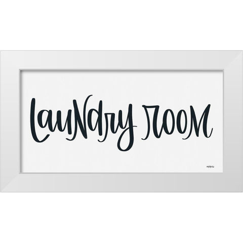 Laundry Room White Modern Wood Framed Art Print by Imperfect Dust