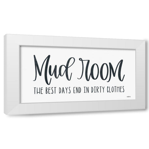 Mud Room White Modern Wood Framed Art Print by Imperfect Dust