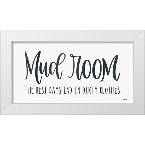 Mud Room White Modern Wood Framed Art Print by Imperfect Dust