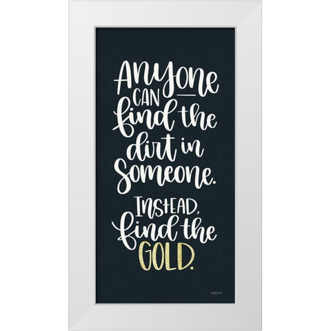 Find the Gold White Modern Wood Framed Art Print by Imperfect Dust