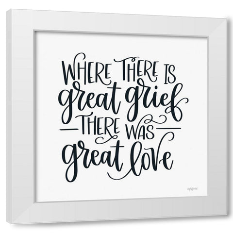 Great Love White Modern Wood Framed Art Print by Imperfect Dust