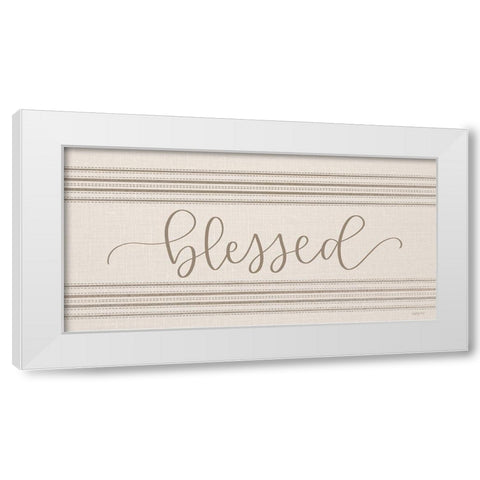 Blessed White Modern Wood Framed Art Print by Imperfect Dust