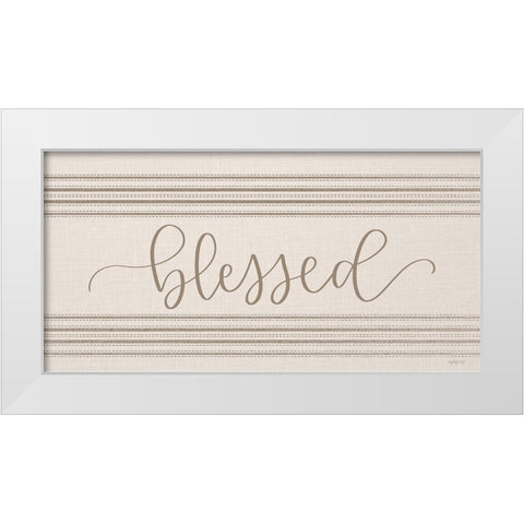 Blessed White Modern Wood Framed Art Print by Imperfect Dust