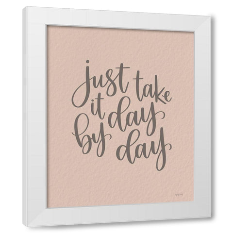 Day by Day White Modern Wood Framed Art Print by Imperfect Dust