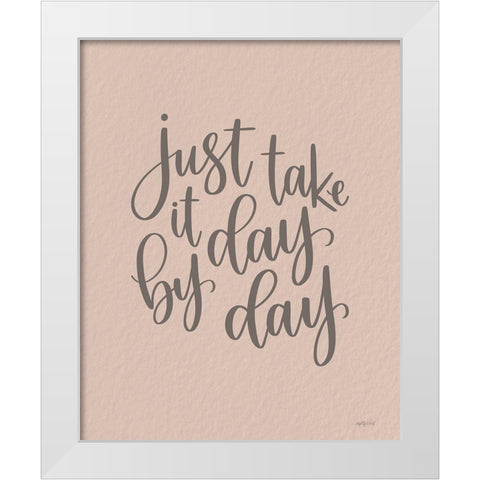 Day by Day White Modern Wood Framed Art Print by Imperfect Dust