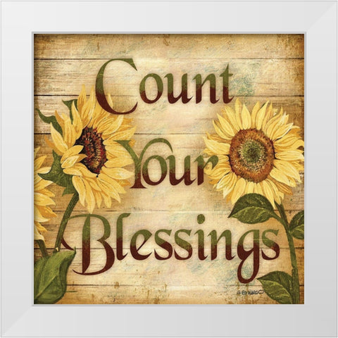 Count Your Blessings White Modern Wood Framed Art Print by Wargo, Ed