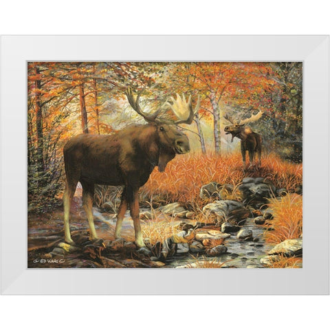 Call of the Wild White Modern Wood Framed Art Print by Wargo, Ed
