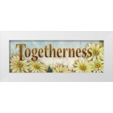 Togetherness White Modern Wood Framed Art Print by Wargo, Ed