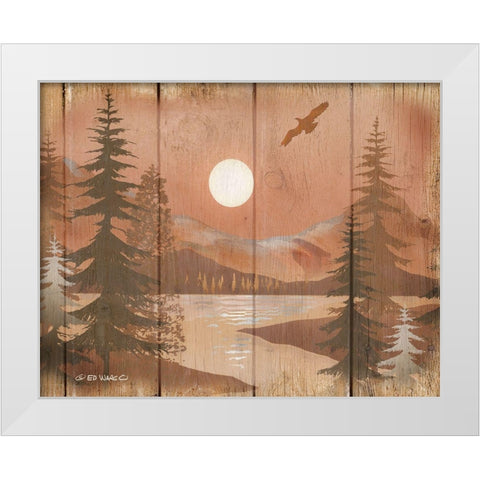 Full Moon II White Modern Wood Framed Art Print by Wargo, Ed