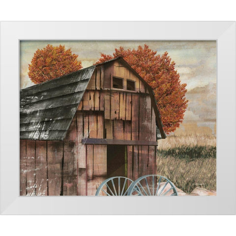 Country Barn I White Modern Wood Framed Art Print by Wargo, Ed