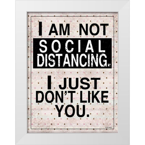 Social Distancing White Modern Wood Framed Art Print by Wargo, Ed