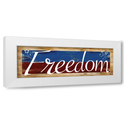 Freedom White Modern Wood Framed Art Print by Wargo, Ed