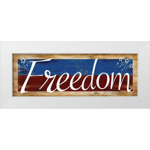 Freedom White Modern Wood Framed Art Print by Wargo, Ed