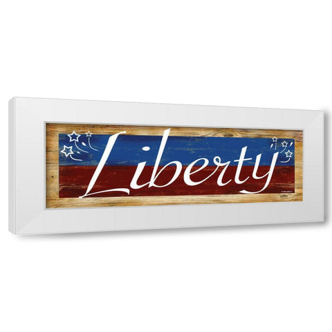 Liberty White Modern Wood Framed Art Print by Wargo, Ed