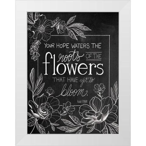 Yet to Bloom White Modern Wood Framed Art Print by House Fenway
