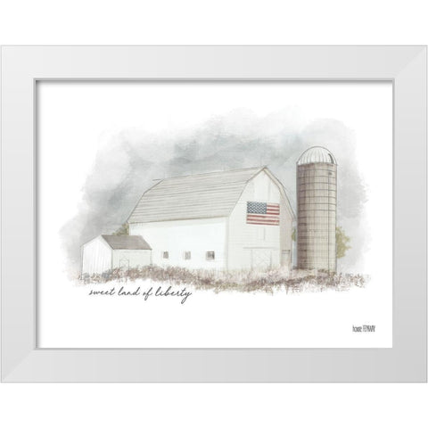 Sweet Liberty     White Modern Wood Framed Art Print by House Fenway