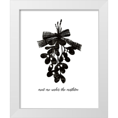Mistletoe White Modern Wood Framed Art Print by House Fenway