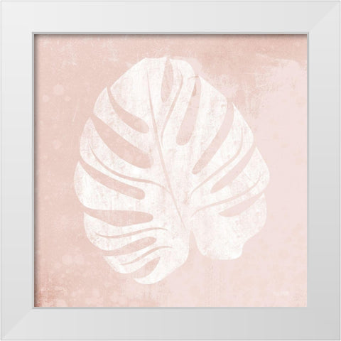 Blush Fern III White Modern Wood Framed Art Print by House Fenway