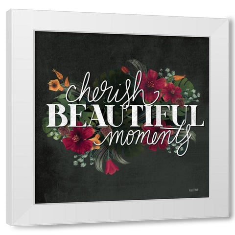 Cherish Moments White Modern Wood Framed Art Print by House Fenway
