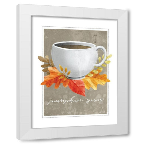 Pumpkin Spice White Modern Wood Framed Art Print by House Fenway