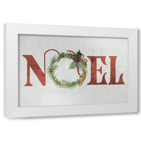 Noel White Modern Wood Framed Art Print by House Fenway