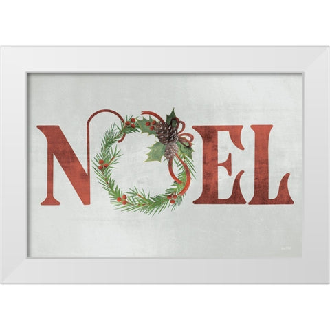 Noel White Modern Wood Framed Art Print by House Fenway