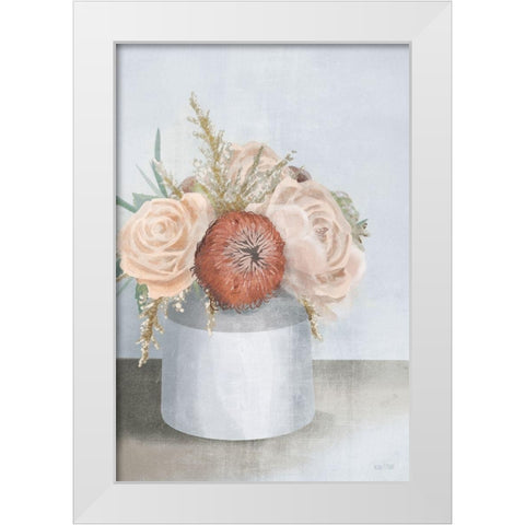 Stoneware Posies I White Modern Wood Framed Art Print by House Fenway