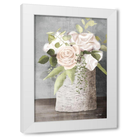 Floral Birch    White Modern Wood Framed Art Print by House Fenway