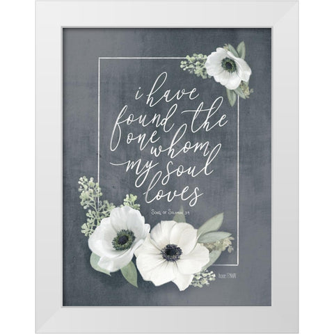 My Soul Loves White Modern Wood Framed Art Print by House Fenway