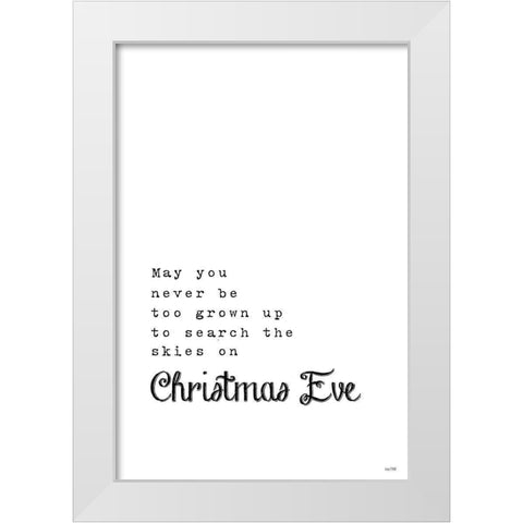 Christmas Skies White Modern Wood Framed Art Print by House Fenway