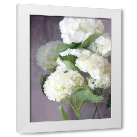 Snow Hydrangeas White Modern Wood Framed Art Print by House Fenway