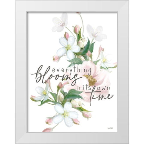 Everything Blooms White Modern Wood Framed Art Print by House Fenway